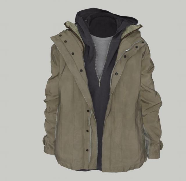 冲锋衣夹克衣服的SU模型