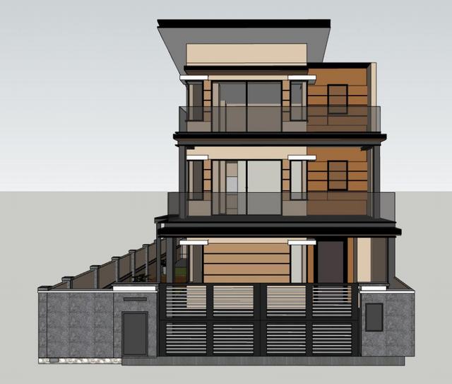 现代风独栋的别墅住宅SU模型