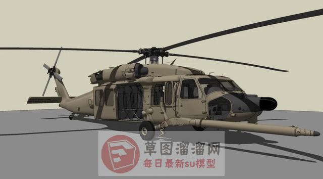 武装直升机草图模型分享作者是【常脖紫】