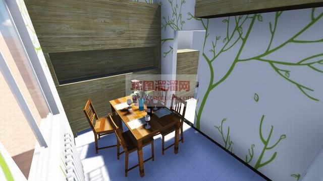 花园小户型家装SU模型