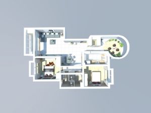 样板间家装户型SU模型 免费sketchup模型下载
