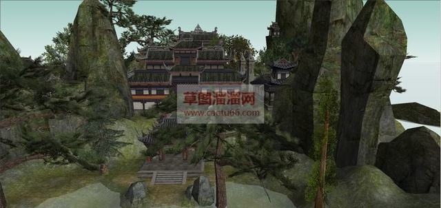 道观寺庙古建SU模型