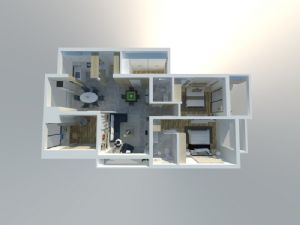 欧式现代样板间SU模型 免费sketchup模型下载