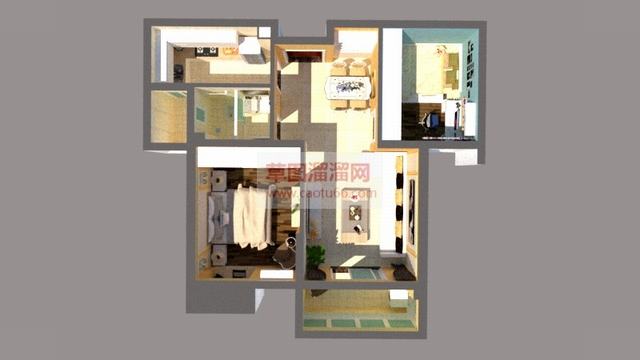 欧式户型室内SU模型