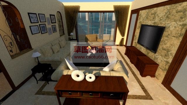欧美家装户型SU模型
