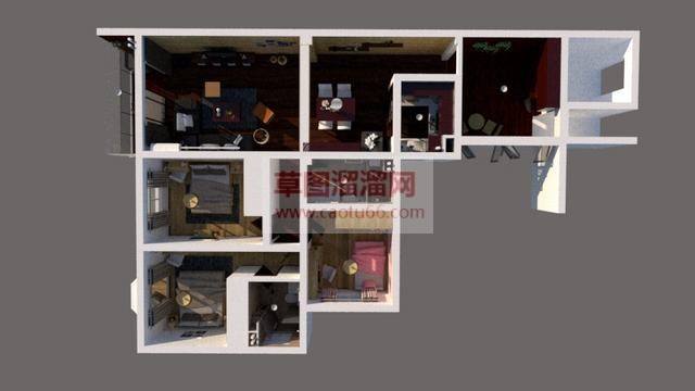 家装户型SU模型