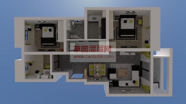 细致家装室内SU模型