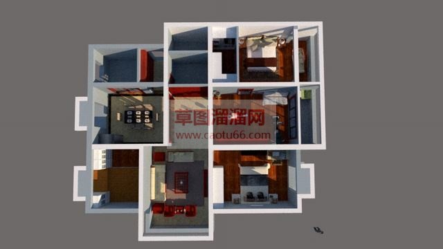 中式家具家装SU模型