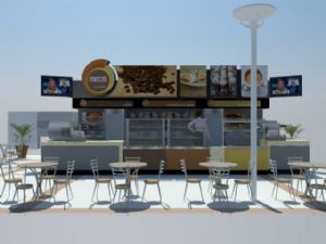欧式现代面包店SU模型 免费sketchup模型下载