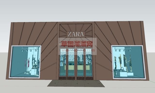 服装店室内SU模型