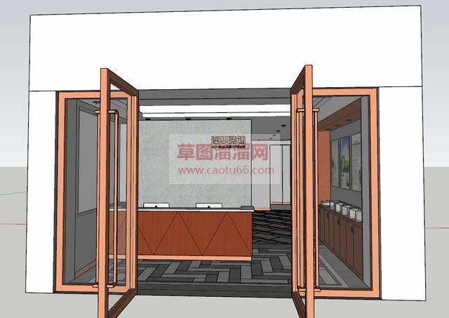 装饰公司办公室SU模型