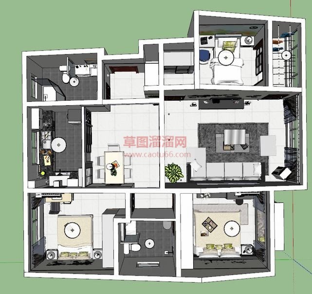 现代风格精美SU模型