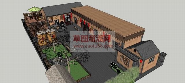 中式风格农家SU模型