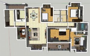 大户型室内装SU模型