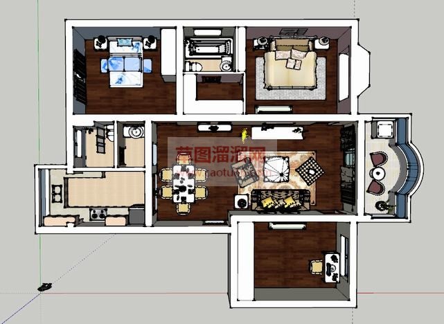 精致室内家装SU模型