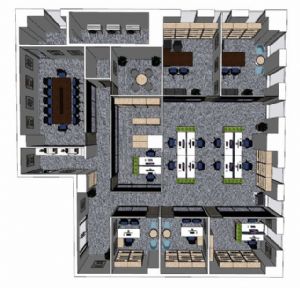 某办公室室内SU模型