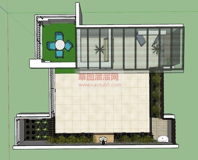 草图大师天台SU模型
