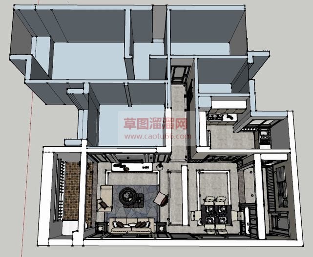 欧式工业风室SU模型