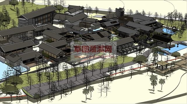 日式特色度假SU模型