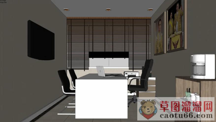 老板办公室SU模型
