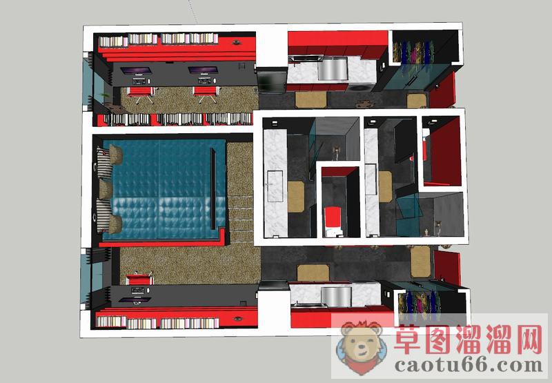 微型公寓室内SU模型