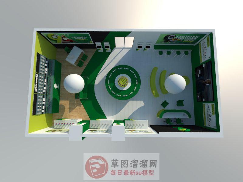 欧美手机店SU模型