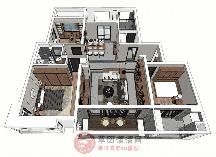 港式家装SU模型