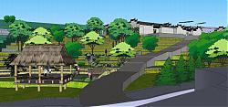 乡村梯田景观SU模型