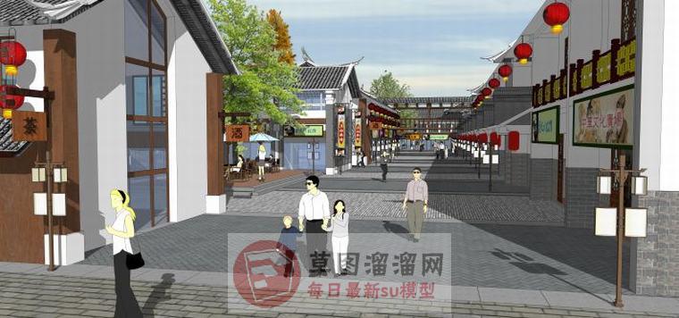 新中式农村建筑SU模型