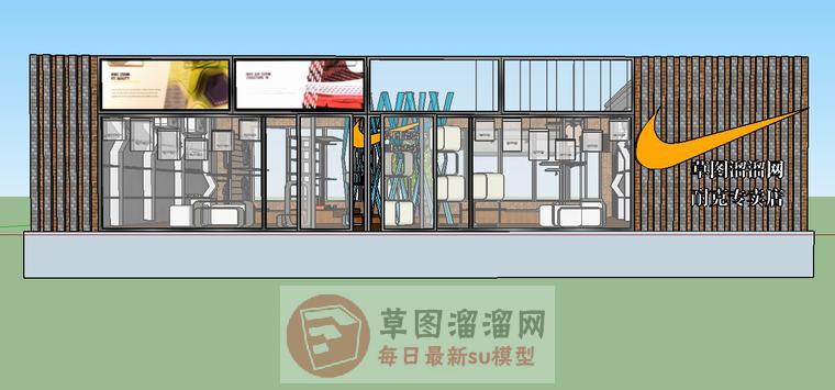 服装店耐克专卖店SU模型