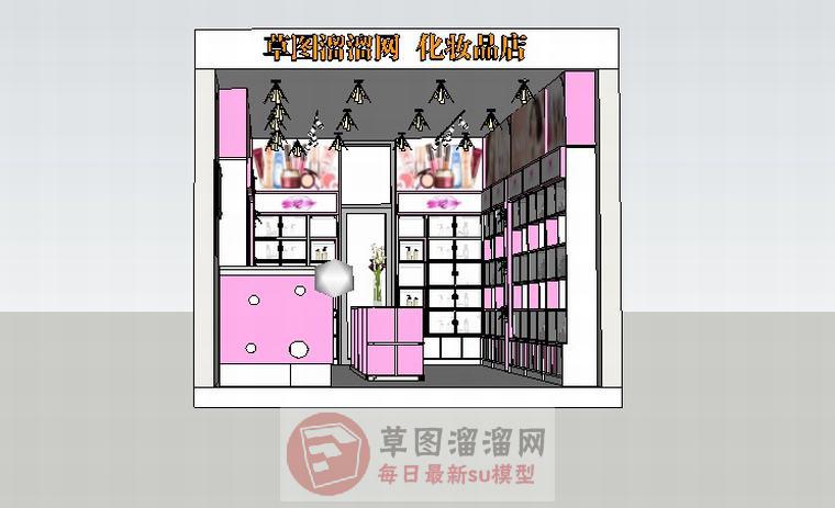化妆品店门面SU模型