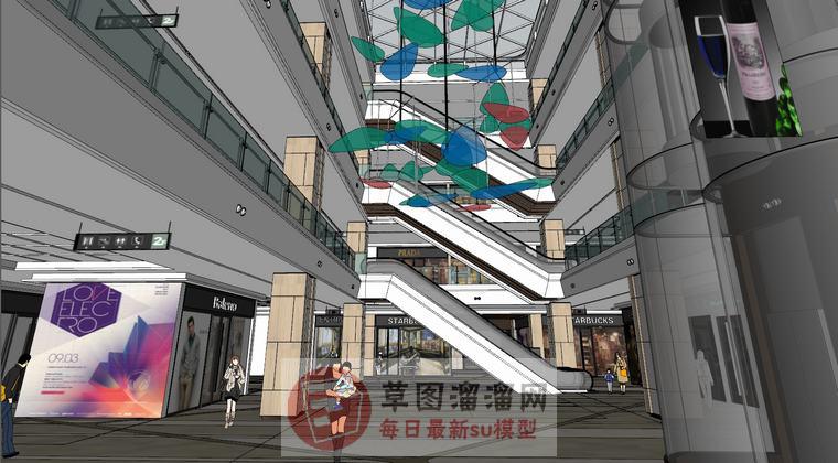 商城商场SU模型