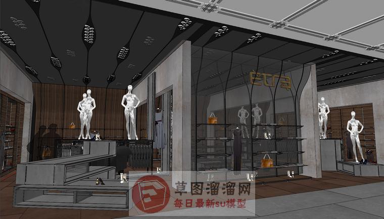 LOFT服装店SU模型