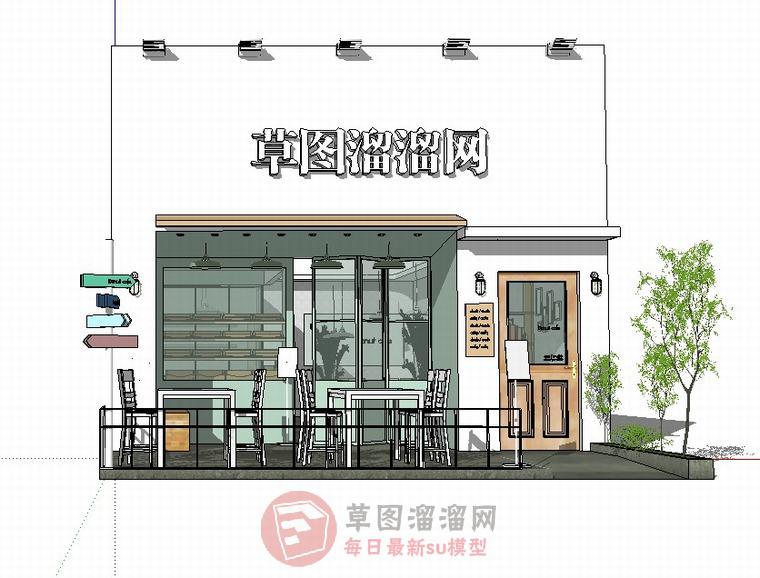 咖啡店SU模型