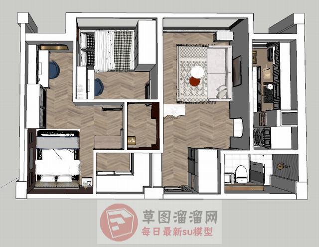 户型家装公寓SU模型