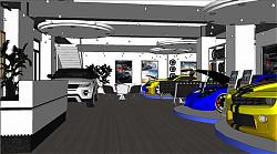 汽车4S店销售店SU模型