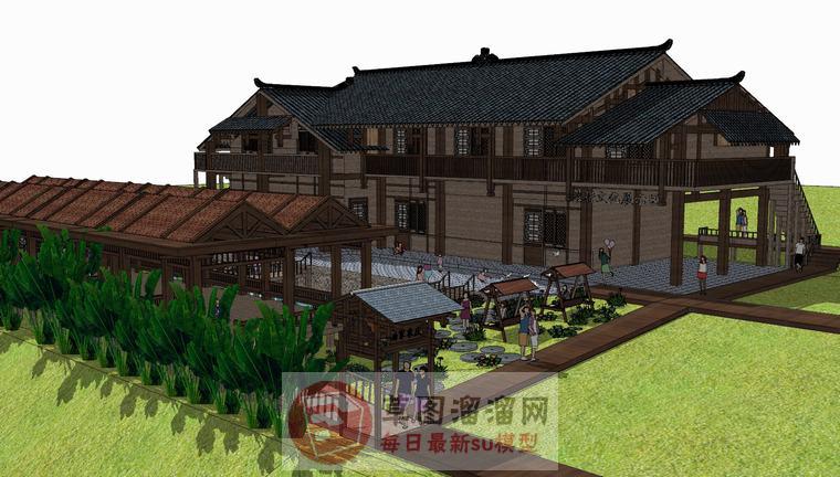 农耕文化农村SU模型