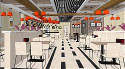 主题餐厅餐饮店SU模型