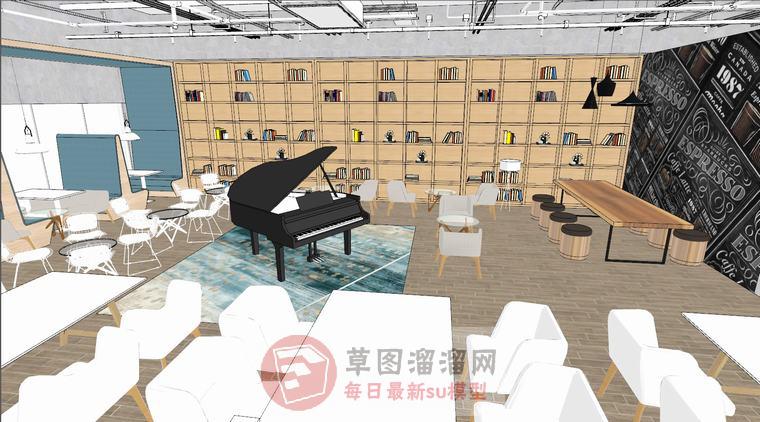 音乐餐厅SU模型