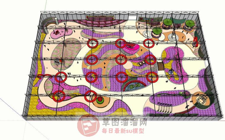 儿童游乐场SU模型