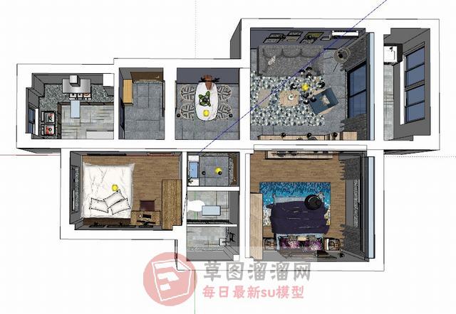 户型室内家装SU模型