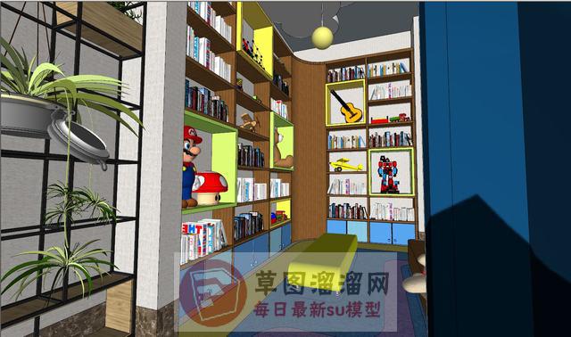 幼儿儿童活动室SU模型