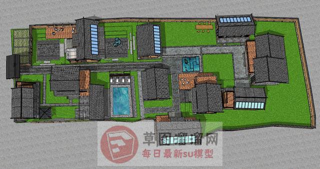 民宿游乐区住宅SU模型