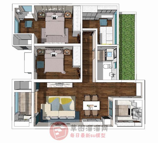 户型家装SU模型