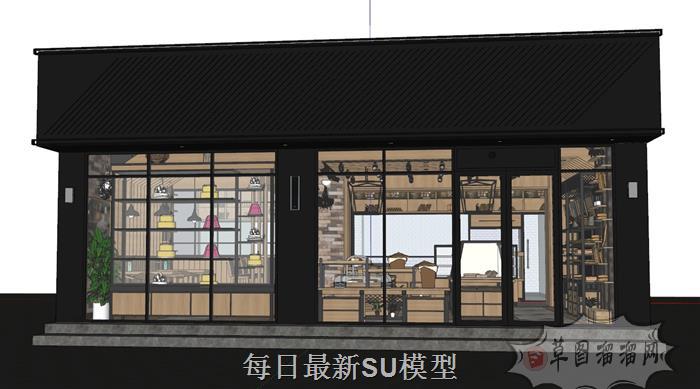 LOFT蛋糕店饮品店SU模型