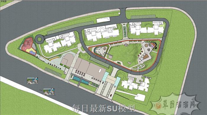 小区景观儿童游乐SU模型