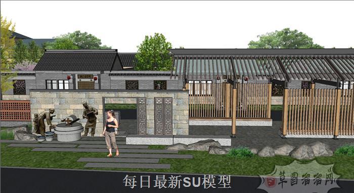 乡村农耕文化SU模型