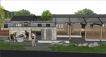 乡村农耕文化SU模型