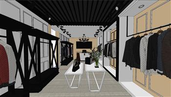 服装店门面SU模型