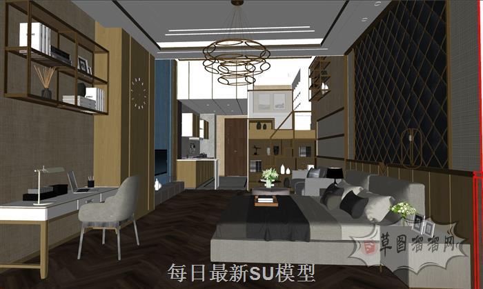 公寓住宅SU模型
